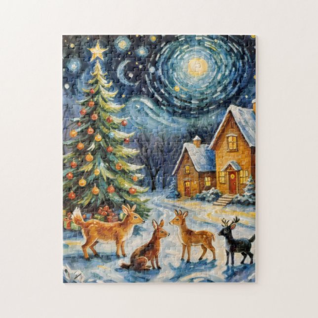 Puzzle Nuit d'hiver enchantée (Vertical)
