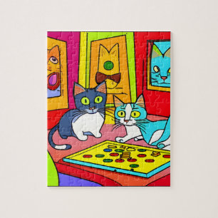 Puzzle Nuit du jeu de chat