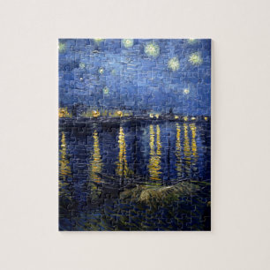 Puzzle Nuit étoilée de Van Gogh au-dessus du Rhône