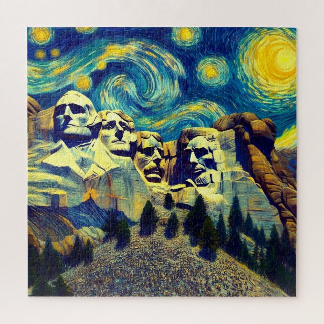 Puzzle Nuit étoilée Mt. Rushmore South Dakota (Vertical)