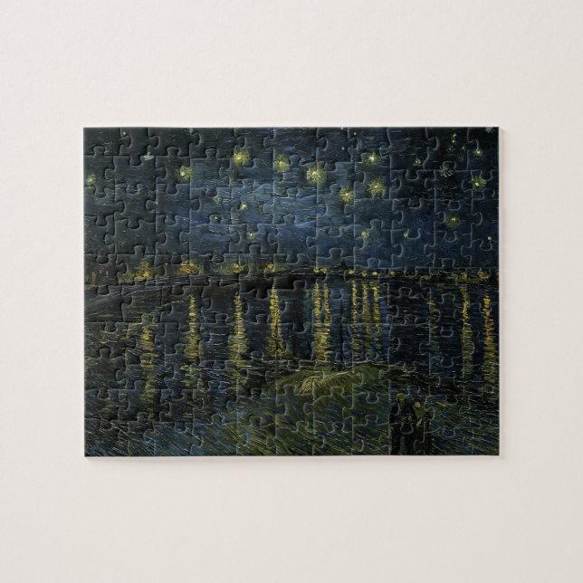 Puzzle Nuit étoilée sur le Rhône par Van Gogh (Horizontal)