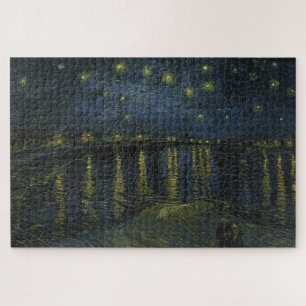 Puzzle Nuit étoilée sur le Rhône, peinture à l'huile Van