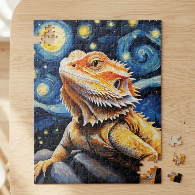 Puzzle Nuit étoilée Van Gogh Dragon barbu Art (Créateur téléchargé)