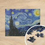 Puzzle Nuit étoilée | Vincent Van Gogh<br><div class="desc">Starry Night (1889) de l'artiste néerlandais Vincent Van Gogh. L'oeuvre originale est une huile sur toile représentant un ciel nocturne post-impressionniste énergique dans des tons moody bleu et jaune. Utilisez les outils de conception pour ajouter du texte personnalisé ou personnaliser l'image.</div>