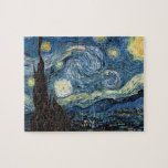 Puzzle Nuit Van Gogh Starry<br><div class="desc">Vincent Van Gogh Starry Night masterpiece,  vintage artwork on modern day products from Zazilicious</div>