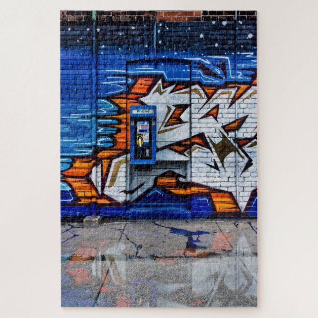 Puzzle Numéro de cabine de téléphone 12 - Réflexion de la (Vertical)