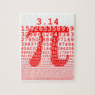 Puzzle Numéro rouge d'origine pi jour symbole mathématiqu