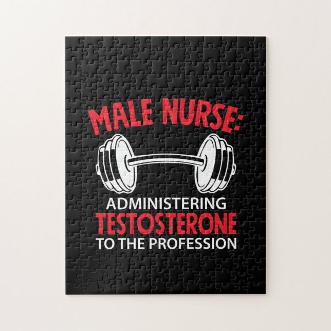 Puzzle Nurse Gift Male Nurse Administrering (Vertical)