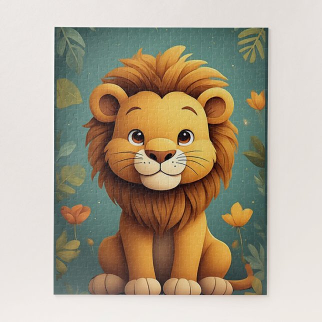 Puzzle Nursery de lion mignon décoration de jungle de la  (Vertical)