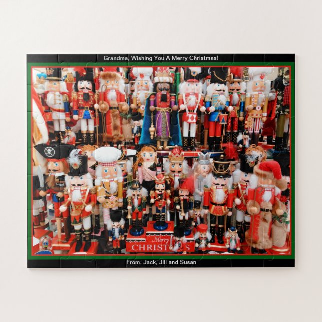 Puzzle Nutcracker cadeau de Noël pour les grands noms per (Horizontal)