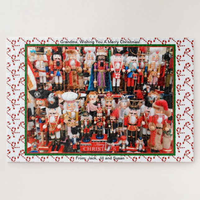 Puzzle Nutcracker cadeau de Noël pour les grands noms per (Horizontal)