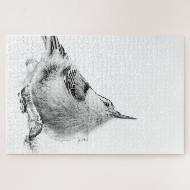 Puzzle Nuthatch, Photographie d'Oiseau Clé (Horizontal)