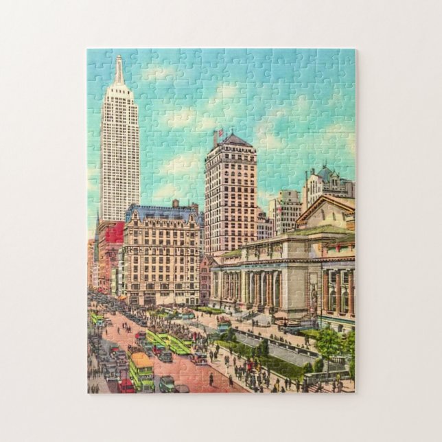 Puzzle NYC - 42e Rue & 5e Ave. 11x14 (Vertical)