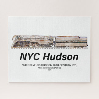 Puzzle NYC Dreyfuss Hudson Steam Locomotive. Profile
