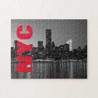 Puzzle NYC New York City Manhattan Nuit Noir Blanc