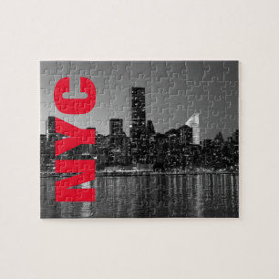 Puzzle NYC New York City Manhattan Nuit Noir Blanc
