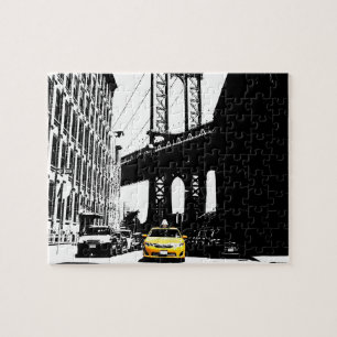 Puzzle Nyc New York City Taxi jaune Brooklyn Bridge