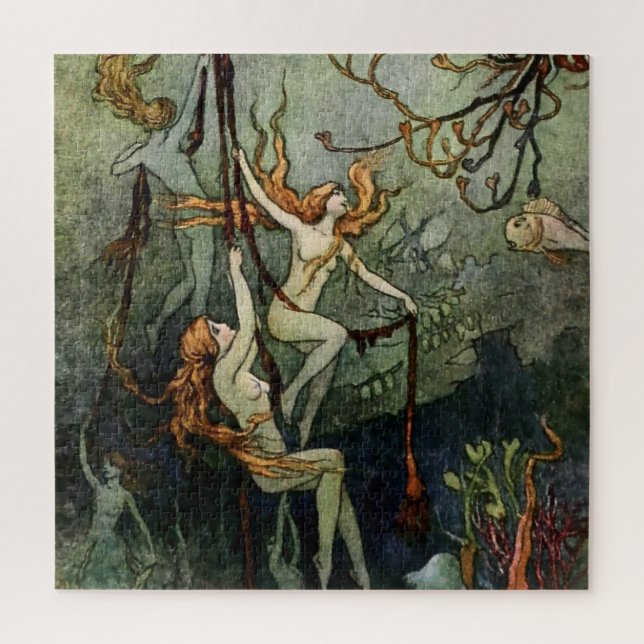 Puzzle « Nymphes des mers » par Warwick Goble (Vertical)