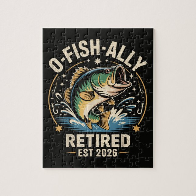 Puzzle O-Fish-Ally Retraité Pêcheur 2026 Pêche (Vertical)