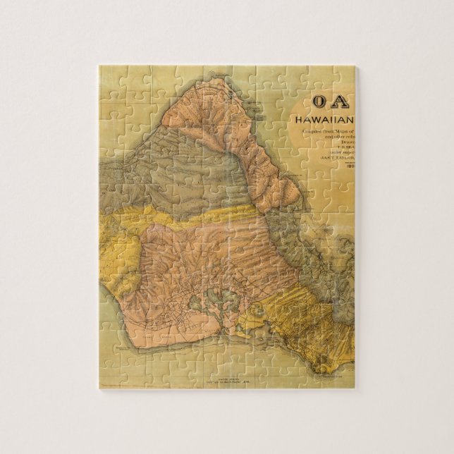 Puzzle Oahu, îles Hawaïennes (Vertical)