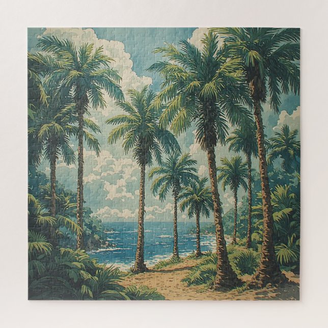 Puzzle Oasis côtier tropical (Vertical)
