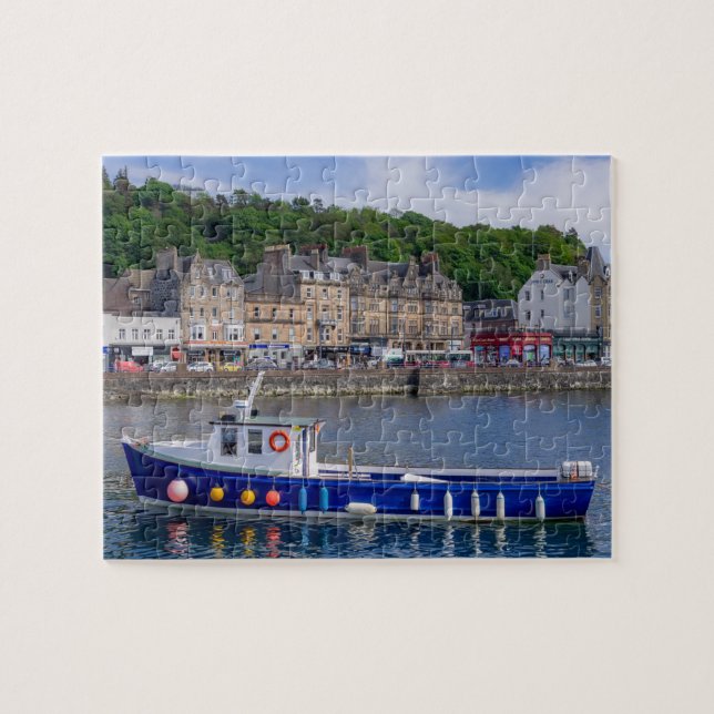 Puzzle Oban Port Scotland Pêche Bateau Sea Travel (Horizontal)