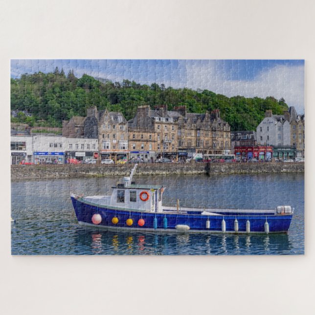 Puzzle Oban Port Scotland Pêche Bateau Sea Travel (Horizontal)