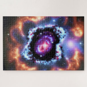 Puzzle Objets de galaxie rose pourpre cosmique dans l'esp