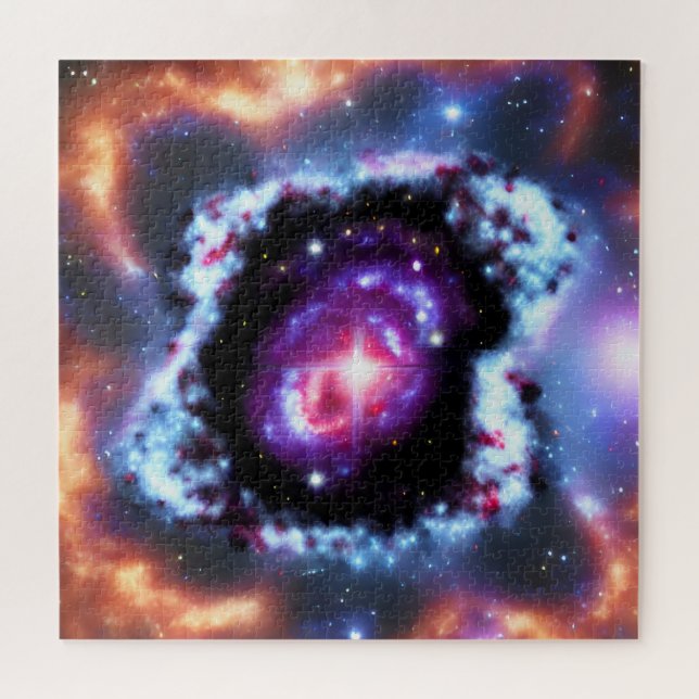 Puzzle Objets rose cosmique violet et bleu dans l'espace  (Horizontal)