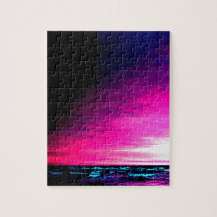 Puzzle Océan et coucher de soleil Coloré et paisible