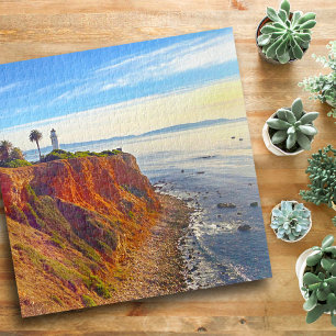 Puzzle Ocean Lighthouse sur California Rocky Cliff Photo