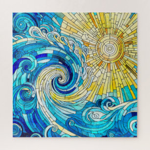 Puzzle Ocean Wave Sun mosaïque art