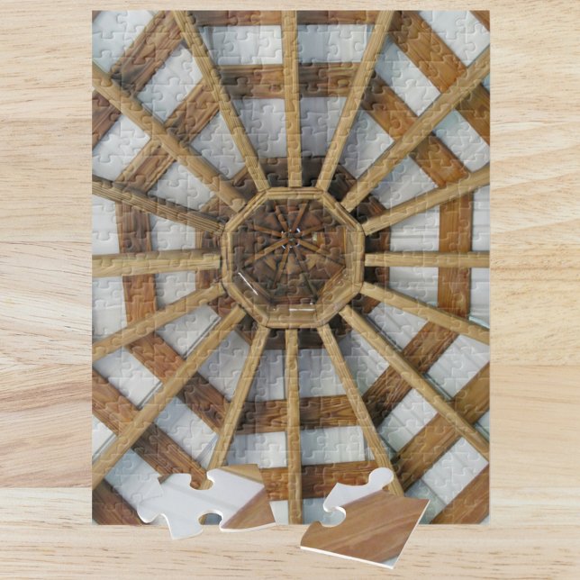 Puzzle Octagon de bois et blanc Détails architecturaux (Créateur téléchargé)