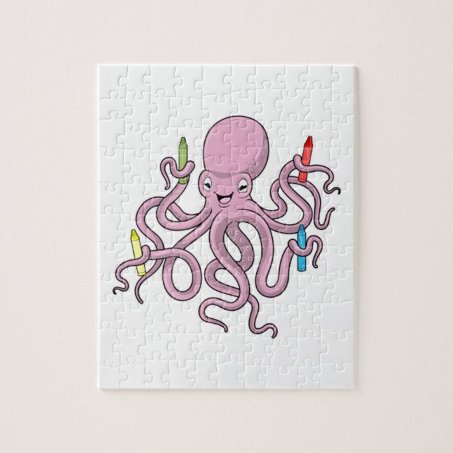 Puzzle Octopus avec Crayon (Vertical)