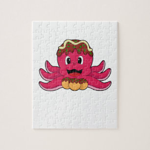 Puzzle Octopus avec gâteau