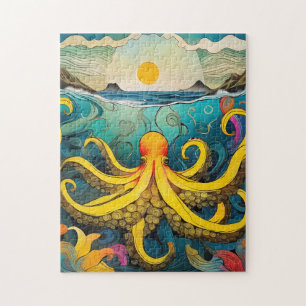 Puzzle Octopus jaune