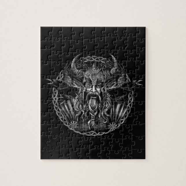 Puzzle Odin et ses corbeaux Huginn et Muninn (Vertical)