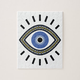 Puzzle Oeil bleu talisman symbole de la magie ethnique