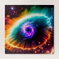 Oeil cosmique dans le ciel Nebula dans la scène sp