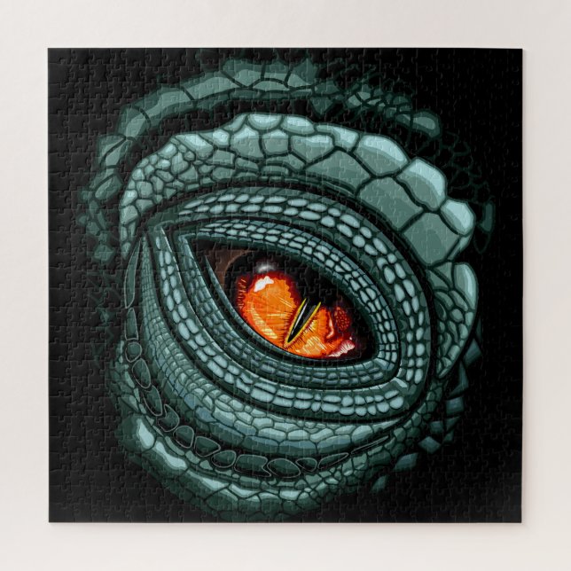 Puzzle Œil de prédateur reptile primitif (Vertical)
