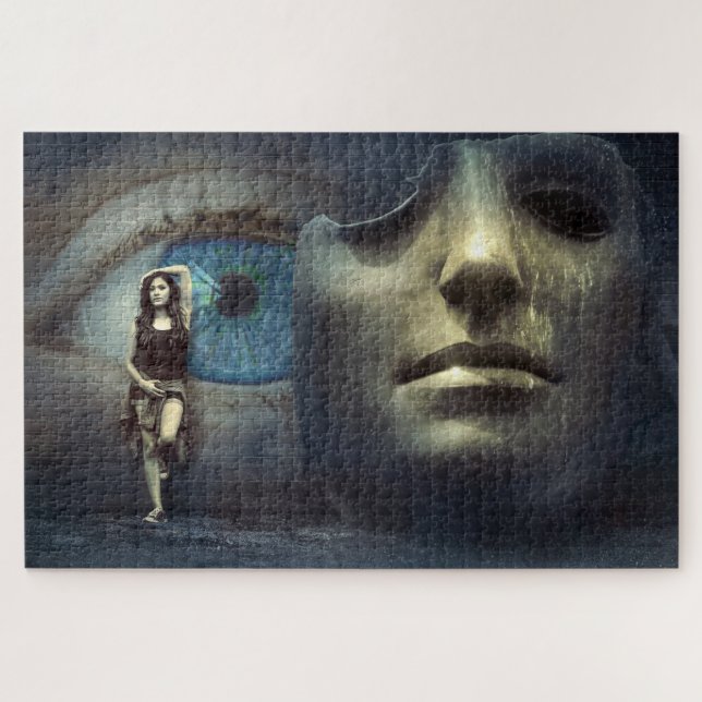 Puzzle Oeil d'Imaginaire et masque avec les femmes (Horizontal)
