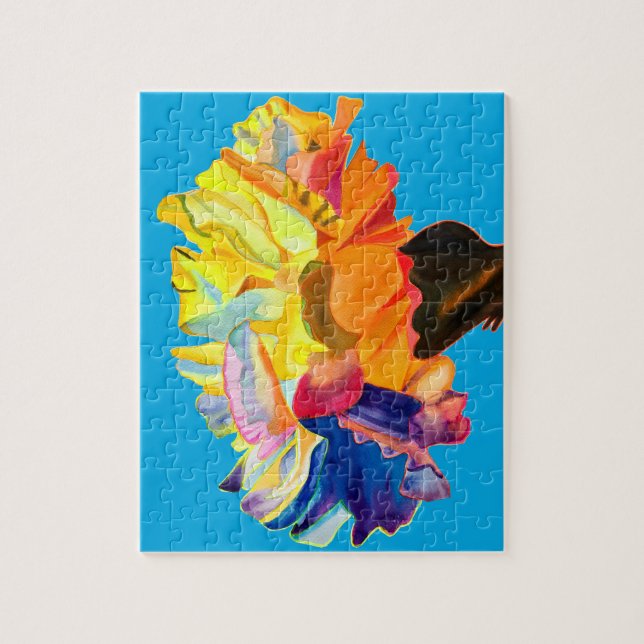 Puzzle Œillet coloré pop art fleur (Vertical)