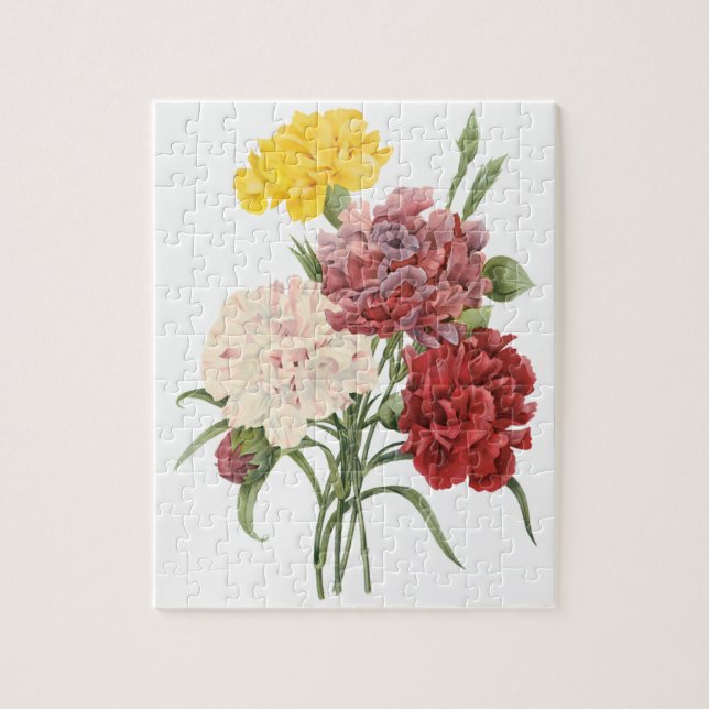 Puzzle Œillets anciens Dianthus Fleurs de jardin Redoute (Vertical)