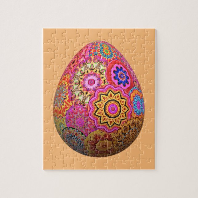 Puzzle OEuf de Pâques aux motifs colorés (Vertical)