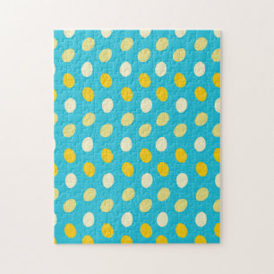 Puzzle Œufs Colorés Bleu Blanc Jaune Nids d'Oiseaux Natur