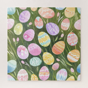Puzzle Œufs de Pâques pastel Belle aquarelle de printem