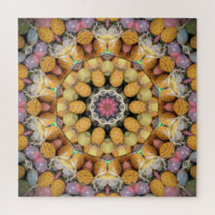 Puzzle Oeufs peints colorés Mandala