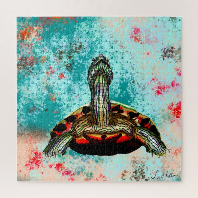 Puzzle Oeuvre Abstraite de tortue (Vertical)