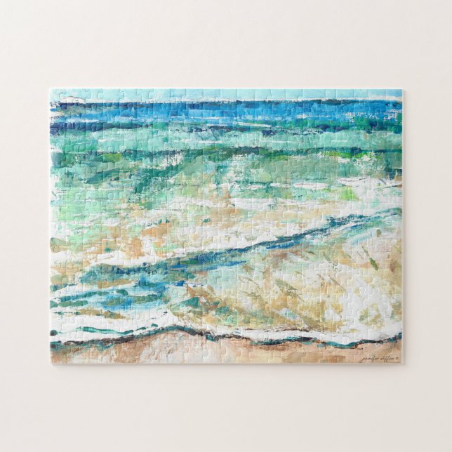 Puzzle Œuvre d'art abstraite de plage et de littoral (Horizontal)