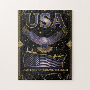 Puzzle Œuvre d'art céleste de la carte des États-Unis Eag